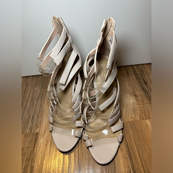 Aldo - Nude Heels & Transparent Strappy - Picture 2 of 6